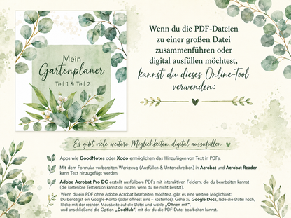 Mein Gartenplaner – 72 Seiten zum Ausdrucken 🌿